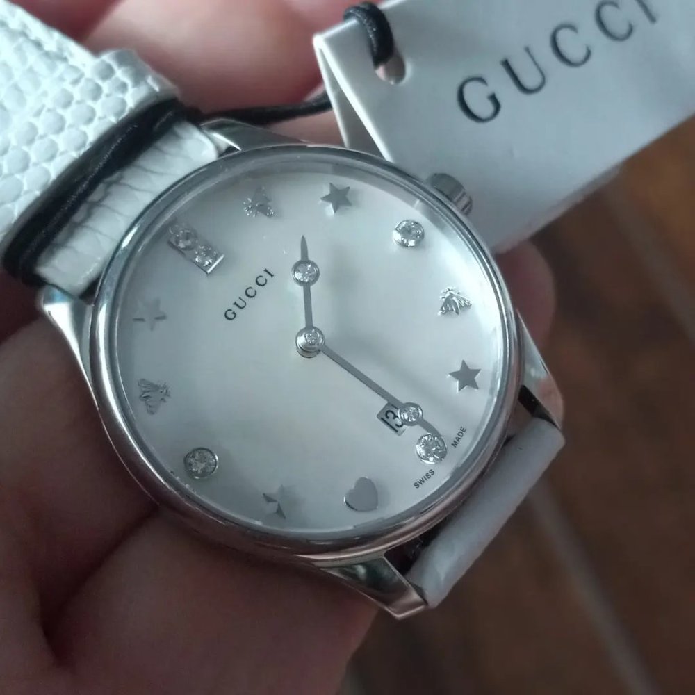 NEW GUCCI GUCCI G-TIMELESS MOTHER OF PEARL DIAL LADIES WATCH
